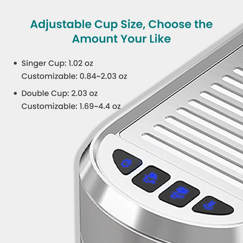 Compact Espresso Coffee Machine with Milk Frother ECMG0 - Image 9