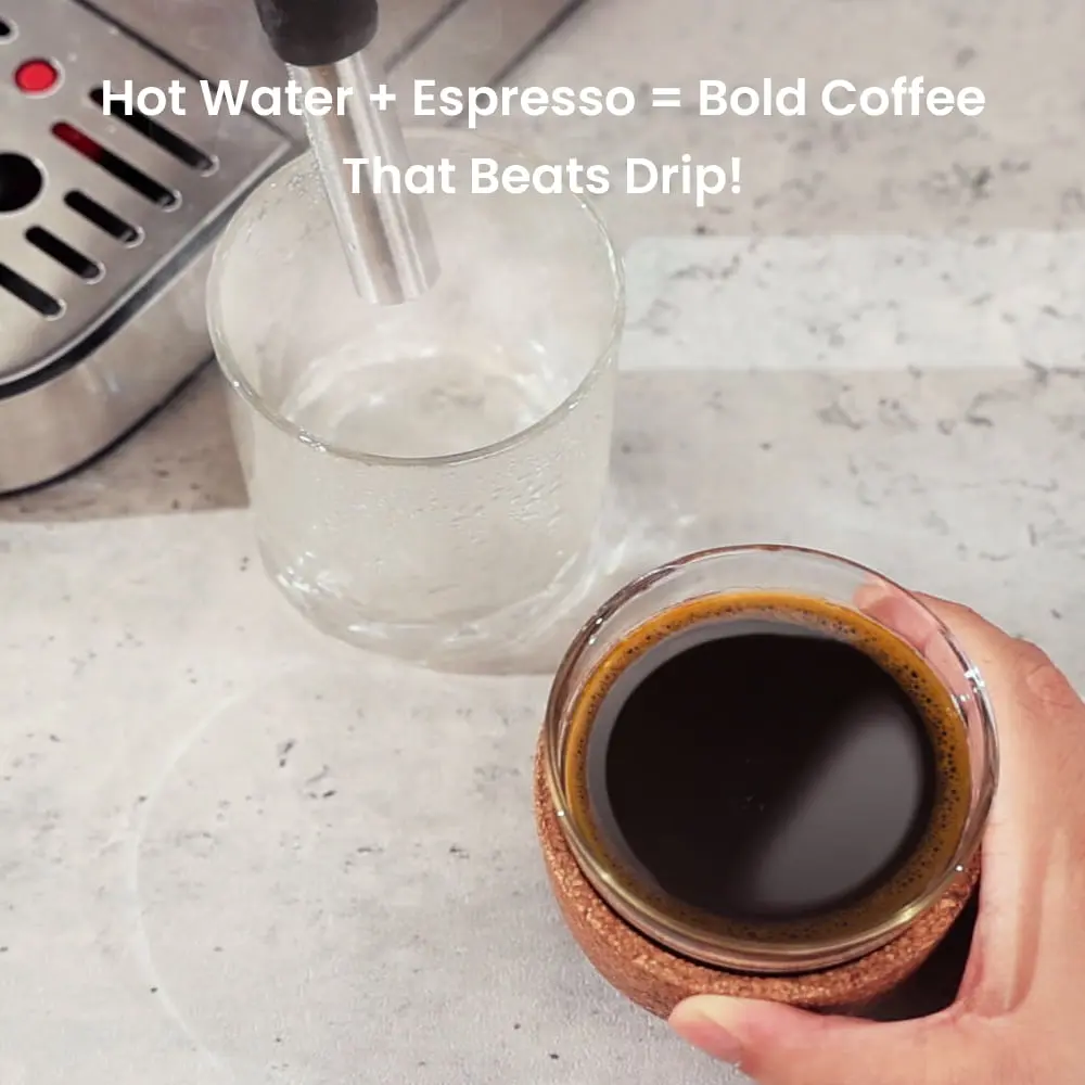 Compact Espresso Coffee Machine with Milk Steam Wand ECMA0 - Image 4