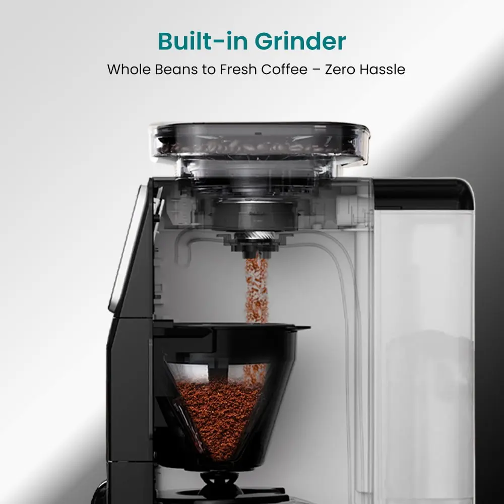 GEVI 10-Cup Drip Coffee Maker Machine with Grinder and LED Touchscreen DCMF0 - Image 4