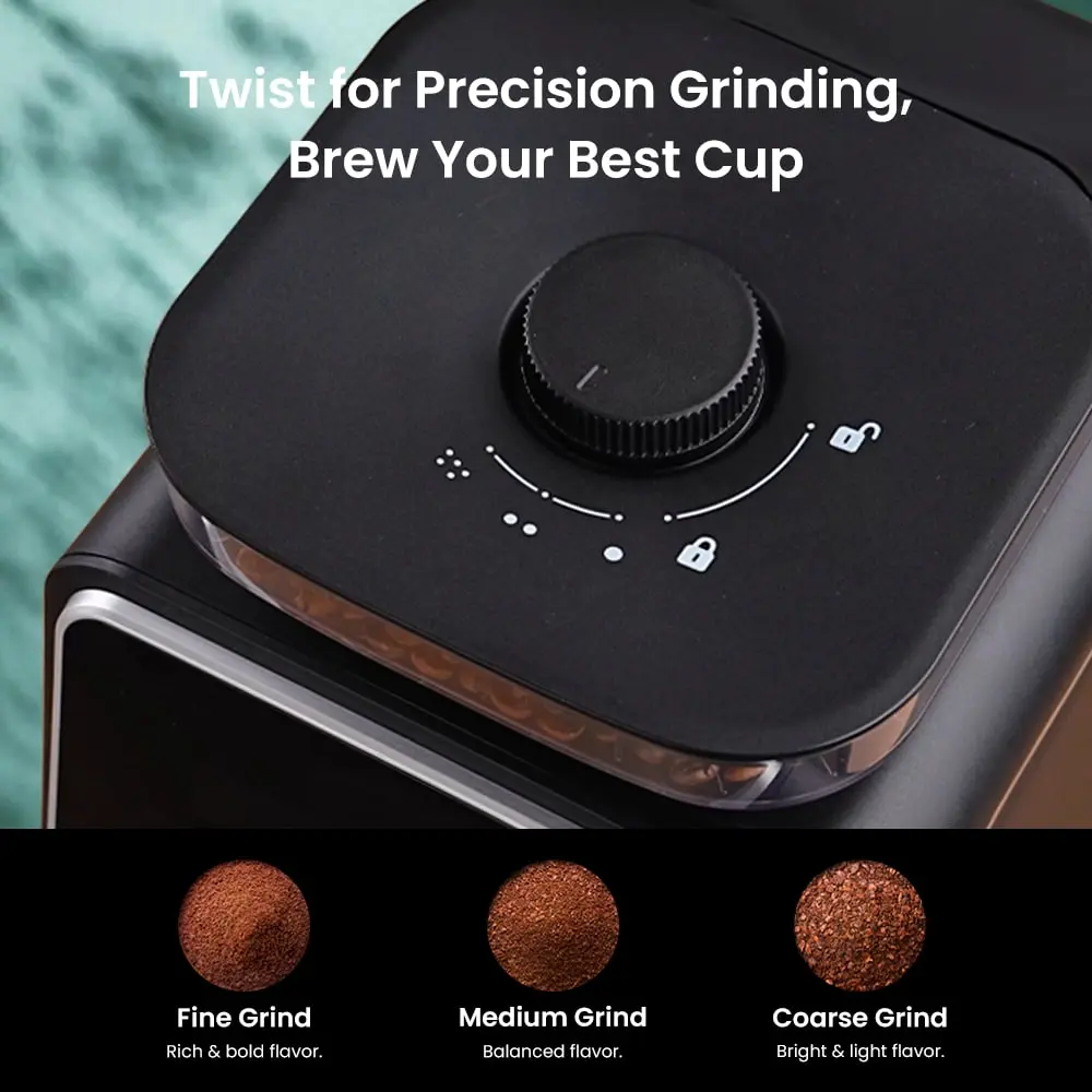GEVI 10-Cup Drip Coffee Maker Machine with Grinder and LED Touchscreen DCMF0 - Image 7