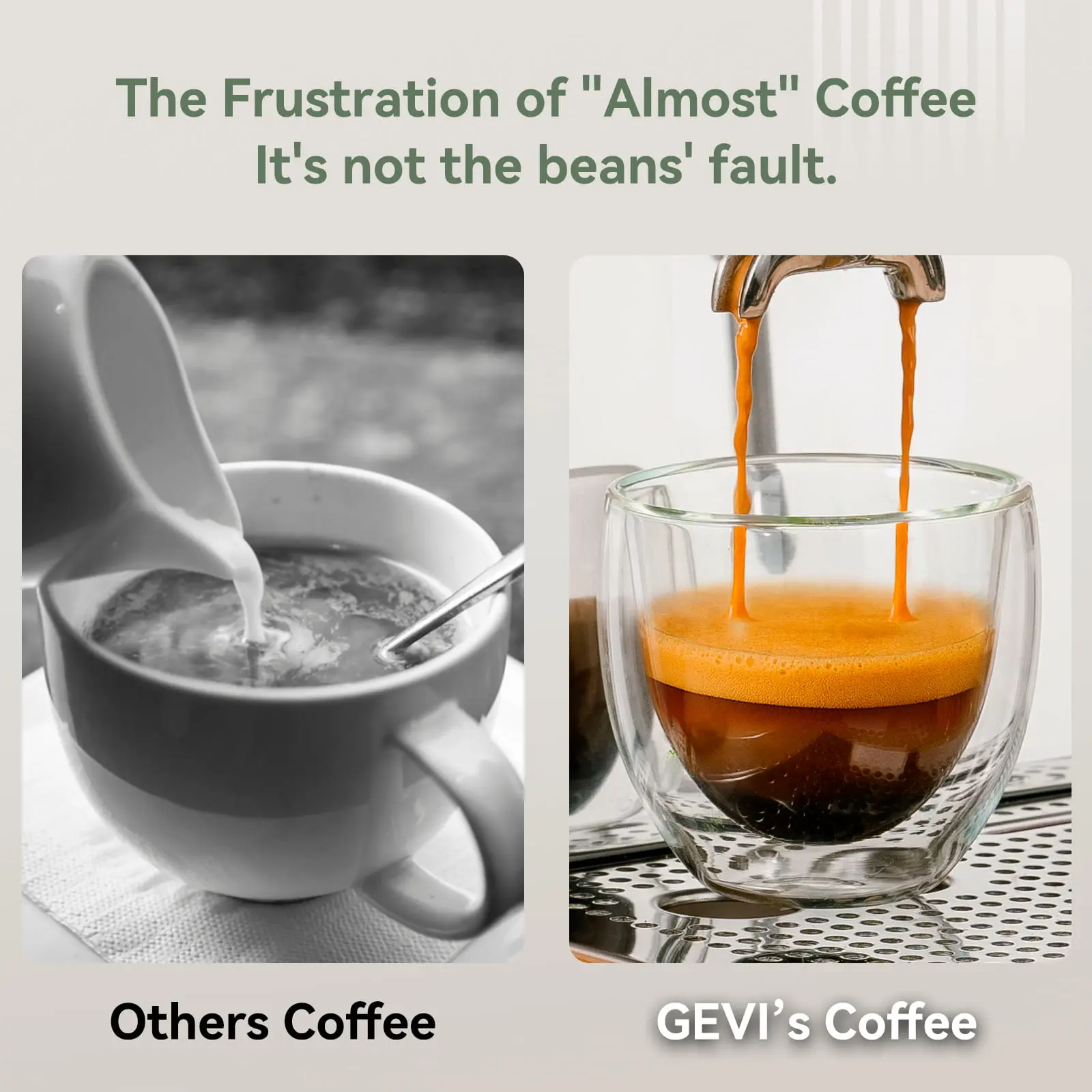 GEVI 20 Bar Semi Automatic Espresso Coffee Machine with OPV and Dual Display Touch Screen ECMN0 - Image 3