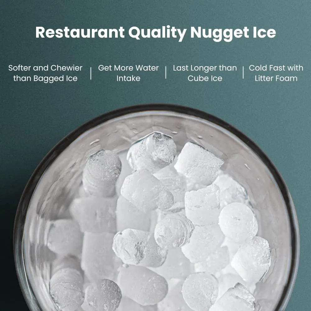 GEVI Adella Crystal Clear Nugget Ice Maker Machine IMNC0 - Image 5