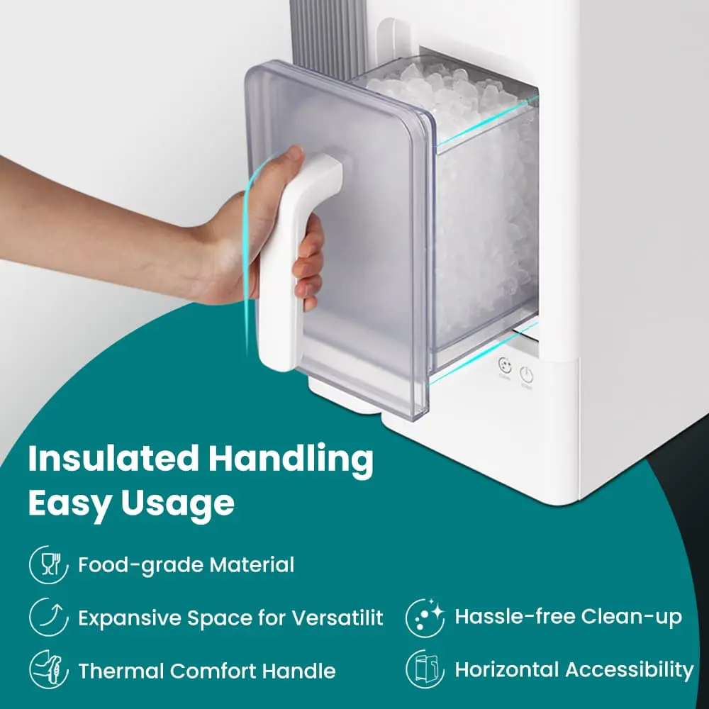 GEVI Adella Crystal Clear Nugget Ice Maker Machine IMNC0 - Image 6