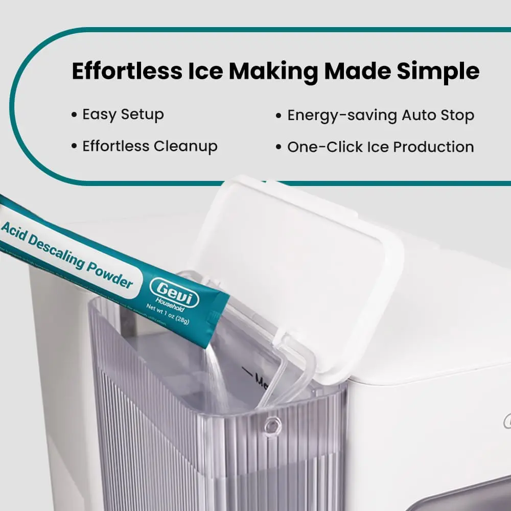 GEVI Adella Crystal Clear Nugget Ice Maker Machine IMNC0 - Image 7