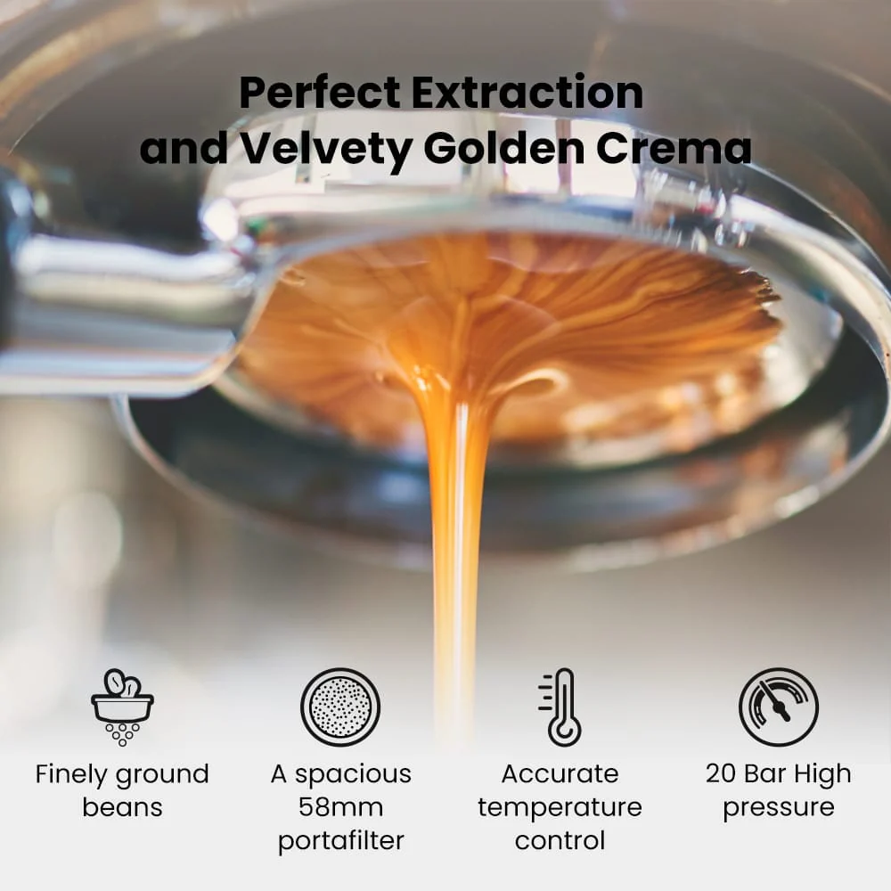 GEVI Dual Boiler Espresso Coffee Maker Machine ECMF0 - Image 4