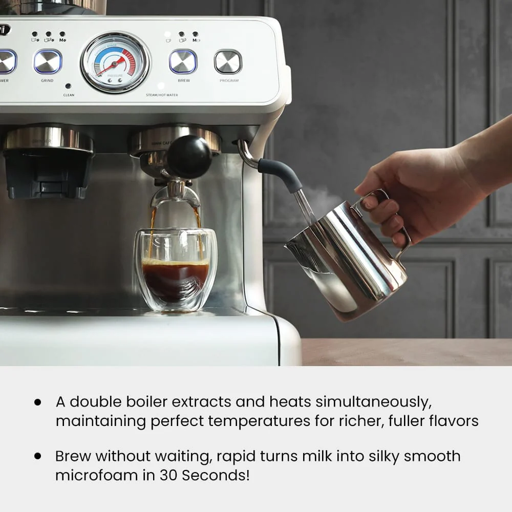 GEVI Dual Boiler Espresso Coffee Maker Machine ECMF0 - Image 6