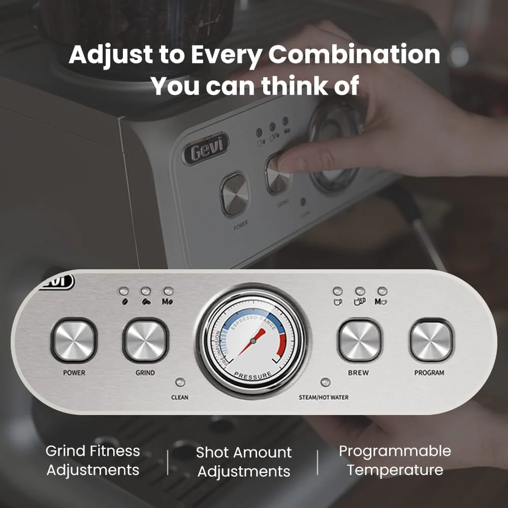 GEVI Dual Boiler Espresso Coffee Maker Machine ECMF0 - Image 7