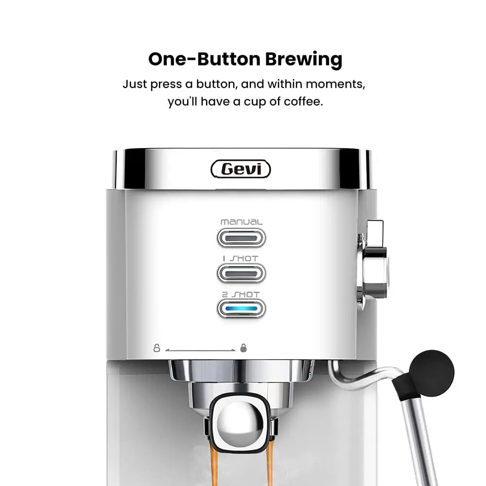 GEVI Espresso and Cappuccino Maker with Milk Frother and Steam Wand ECME0 - Image 7