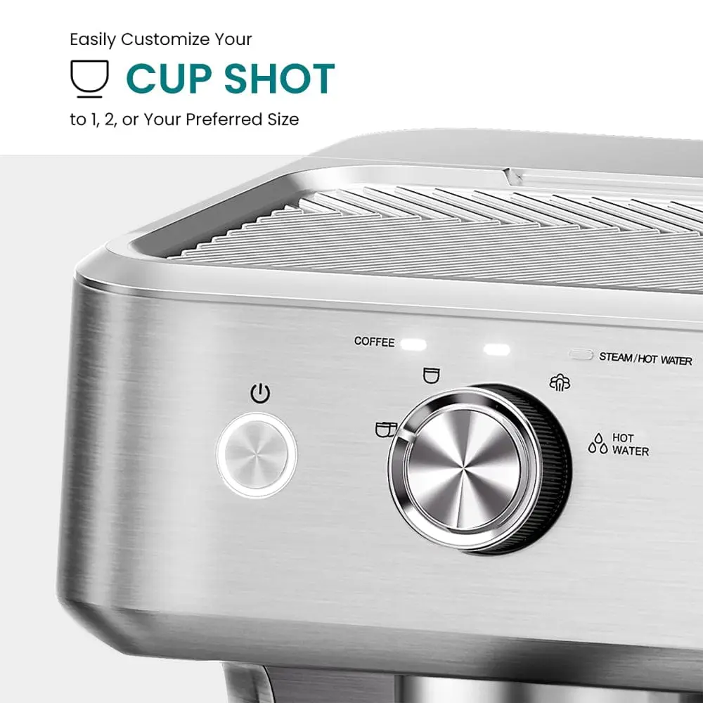 GEVI Ezbru 1000 Espresso Coffee Maker Machine with Pre-infusion ECMC0 - Image 5