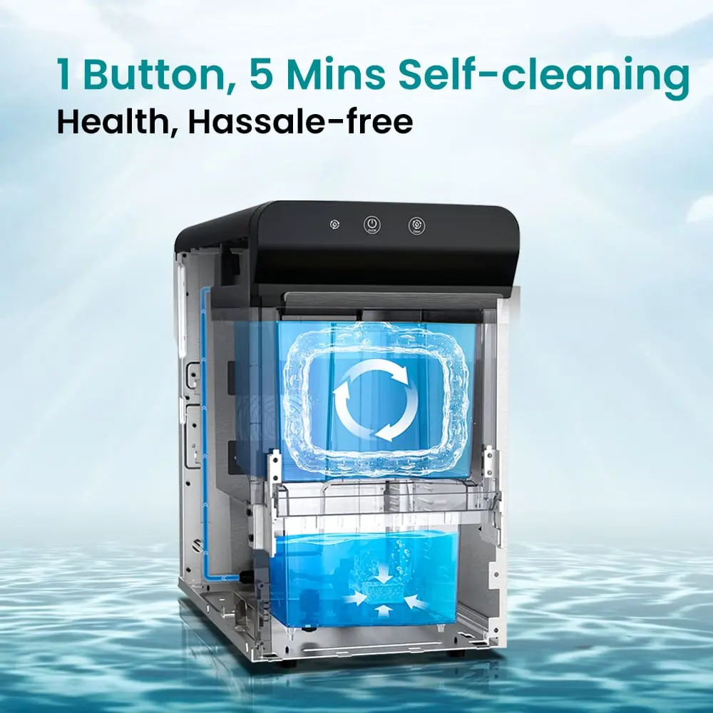 GEVI Household Countertop Nugget Ice Maker Machine With Viewing Window IMNB0 - Image 9