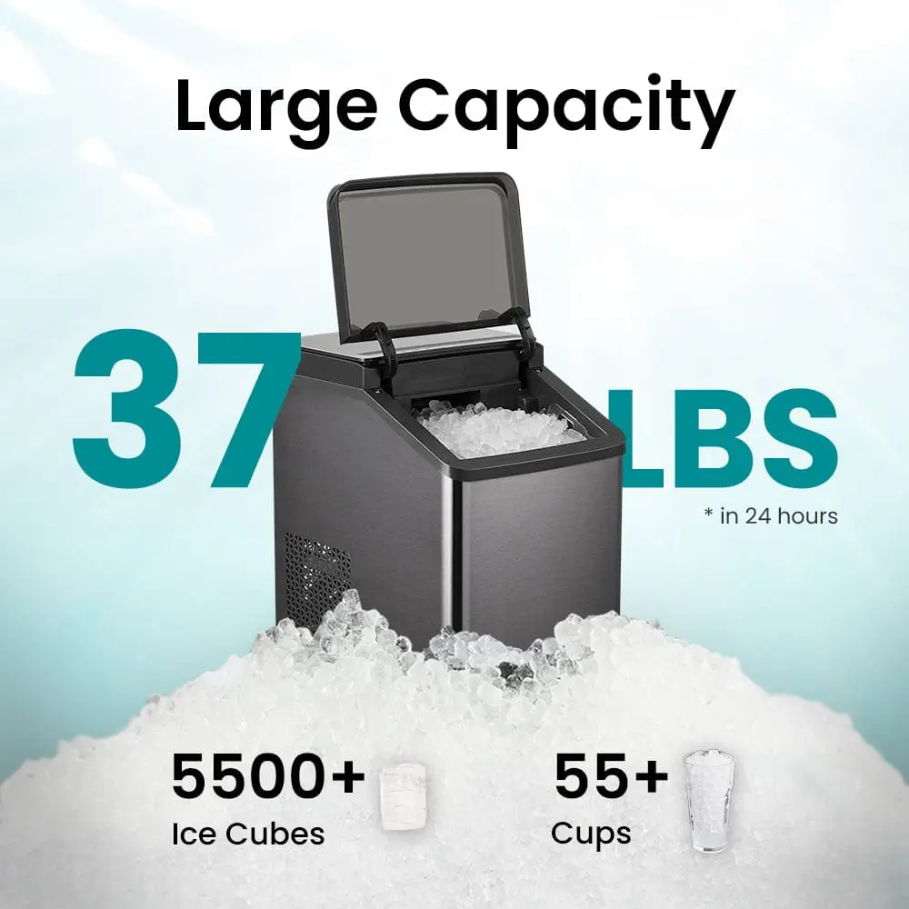 GEVI KNOVA Portable Countertop Compact Gemi Nugget Ice Maker IMND0 - Image 5