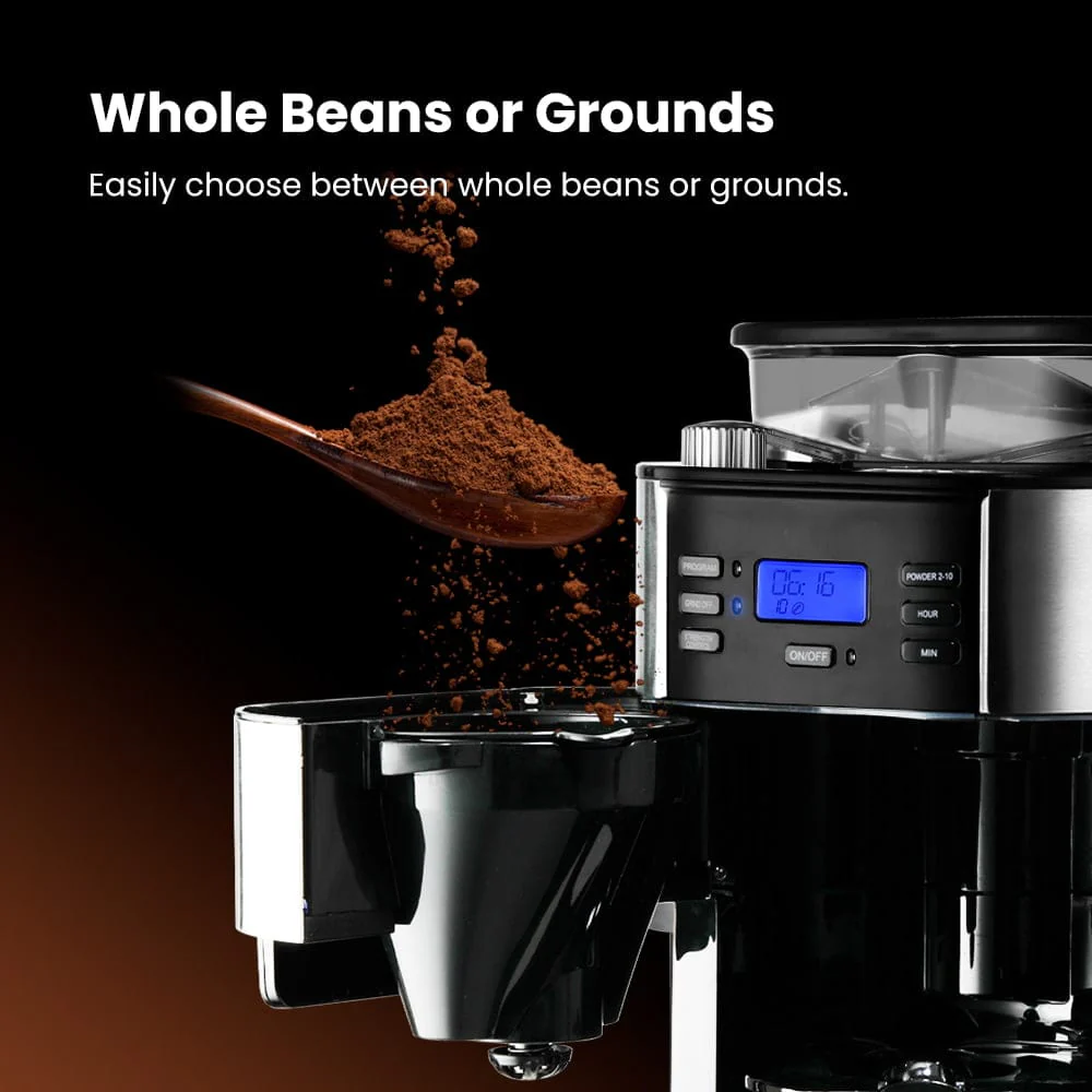 GEVI Programmable 10-Cup Grind & Brew Coffee Maker Machine with Built-in Grinder DCMB0 - Image 10